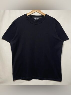 Calvin Klein Black Short Sleeve Crew Neck Tee Pima Cotton